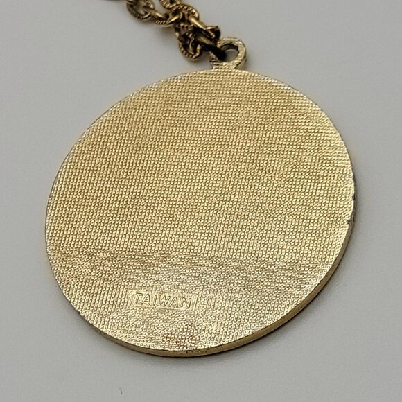 VTG. BI-CENETENNIAL CELEBRATION 1776 USA 1976 MEDAL NECKLACE 24"  43mm TAIWAN - Picture 6 of 9